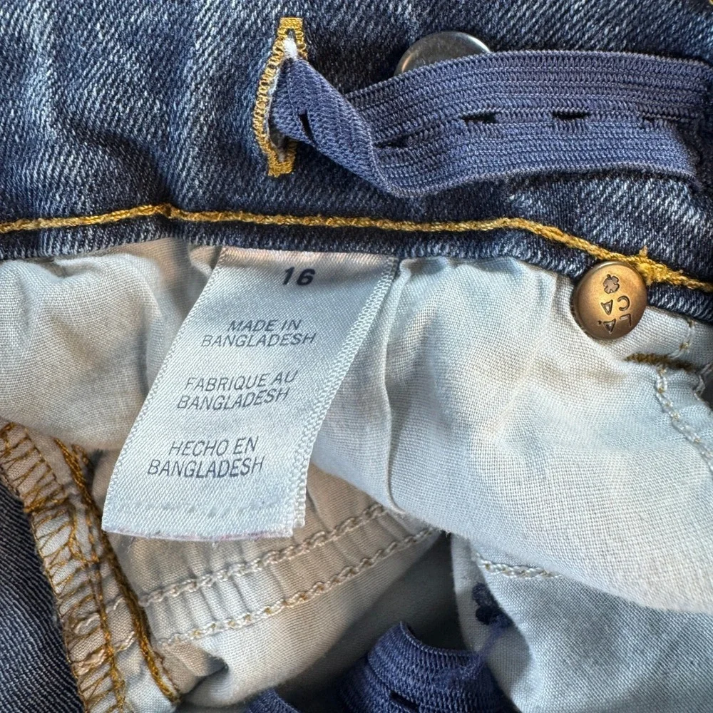 Lucky Brand Authentic Skinny Stretch Jeans Medium Wash Girls Size 16 Adjustable